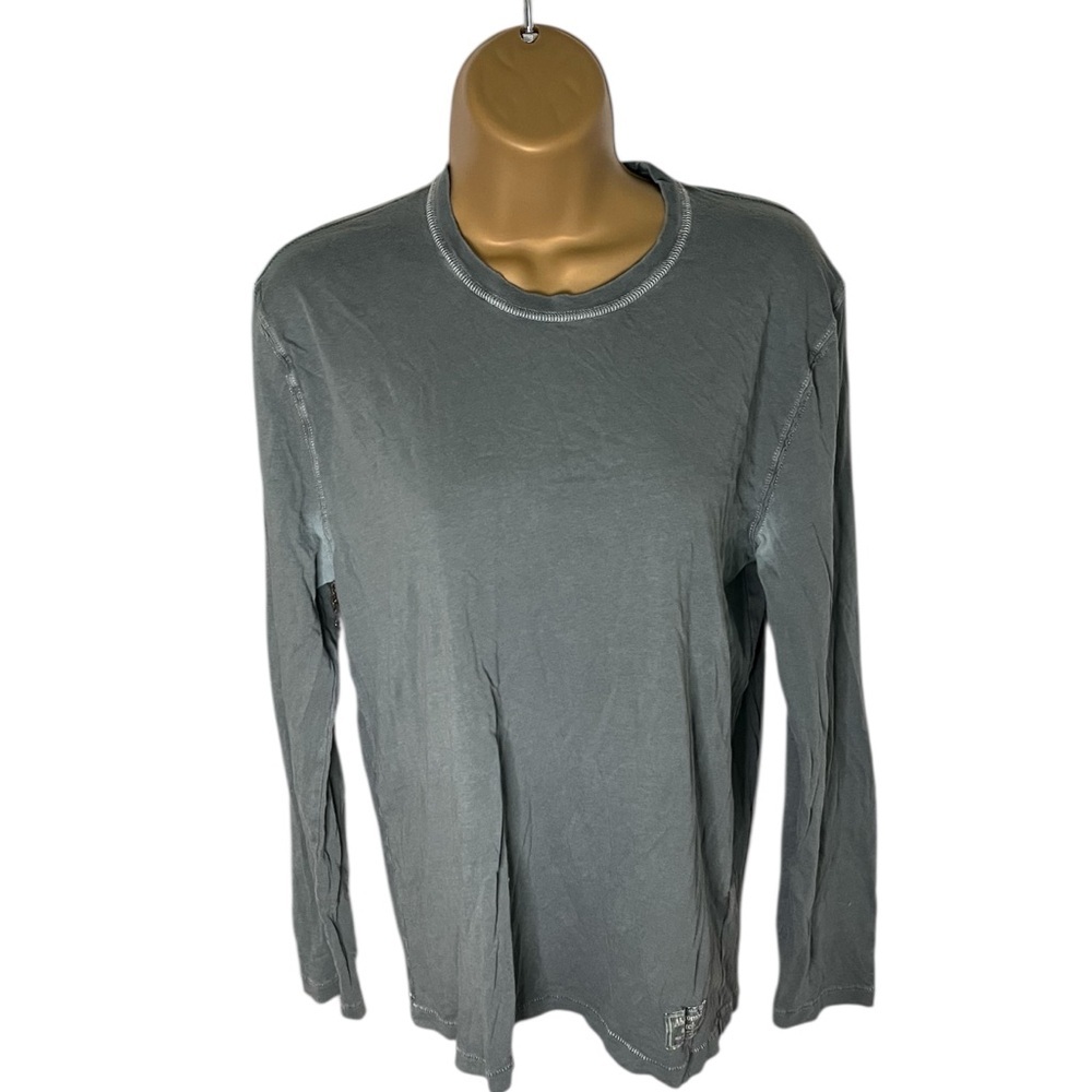 Abercrombie Garment Dyed Long Sleeve Tee Slate Small